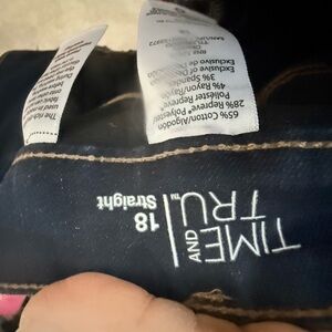 Time and Tru Dark Blue Straight Leg Pants